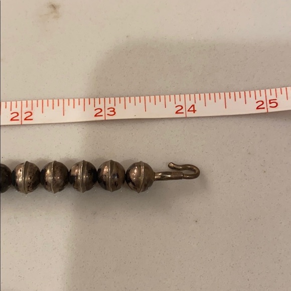 VTG 70’s Zuni Artist signed Necklace squash Blossom turquoise Native American - Picture 5 of 7